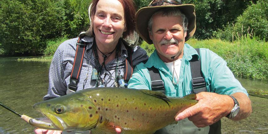 Murray and Client with Trout