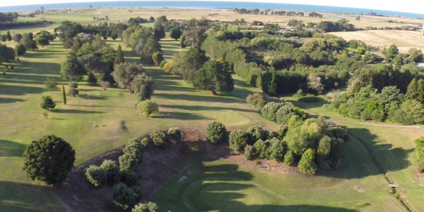 Aerial view of Opotiki Course