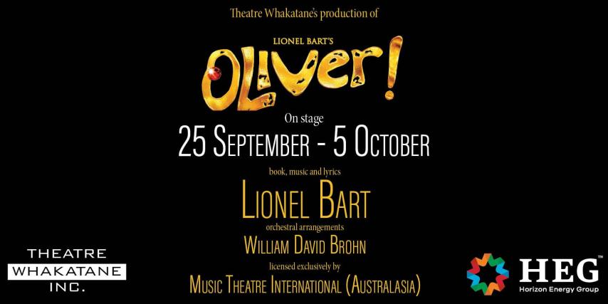 Theatre Whakatāne presents Oliver!