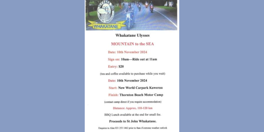 Mountain to Sea Charity Motorcycle Ride