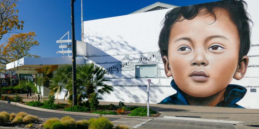 Mural by Owen Dippie and Tame Iti