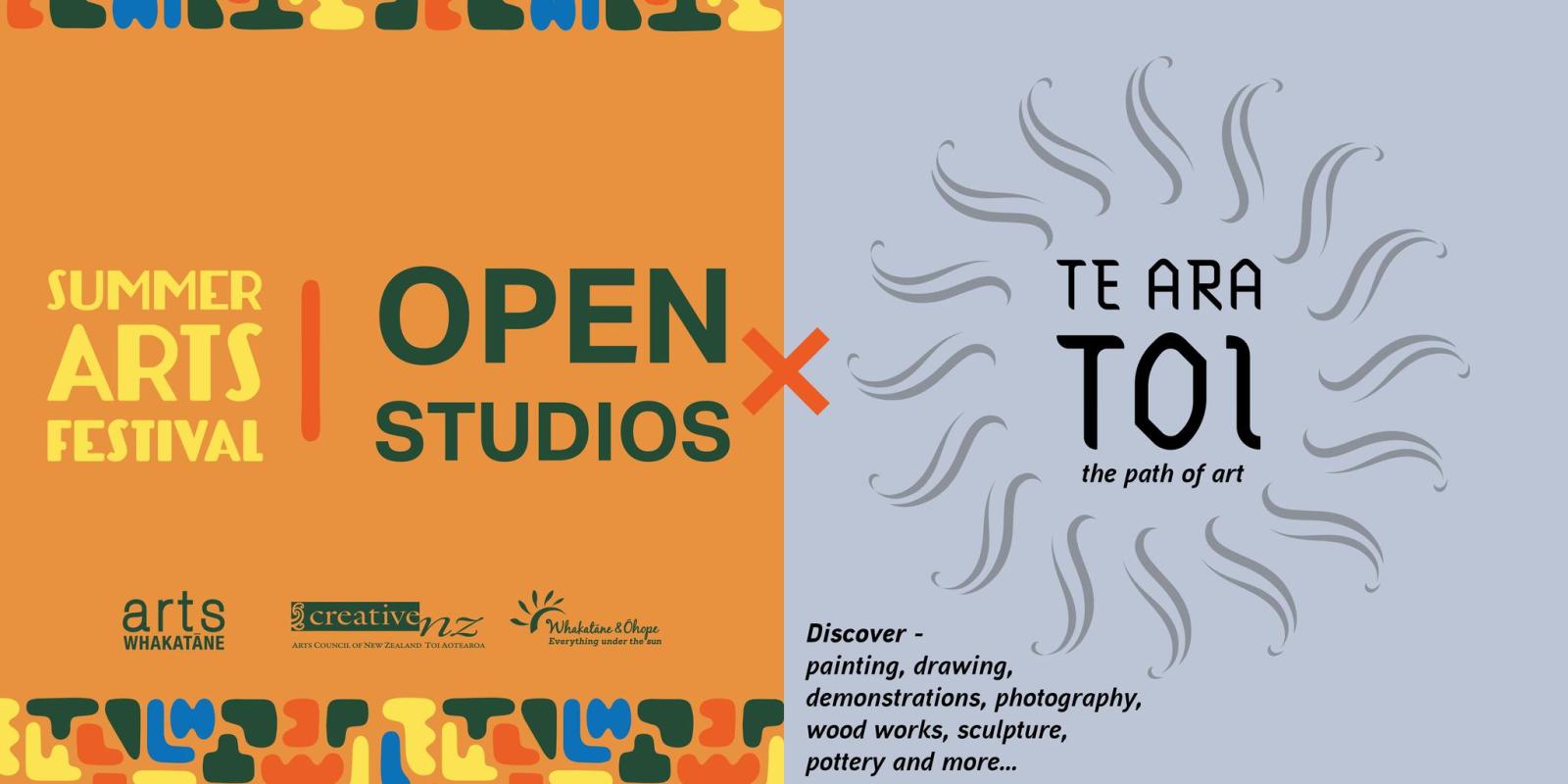 Open Studios/ Te Ara Toi part of the Summer Arts Festival Whakatāne NZ